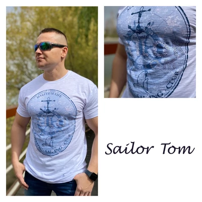 Kép 1/3 - Sailor Tom férfi póló "Adriatic"